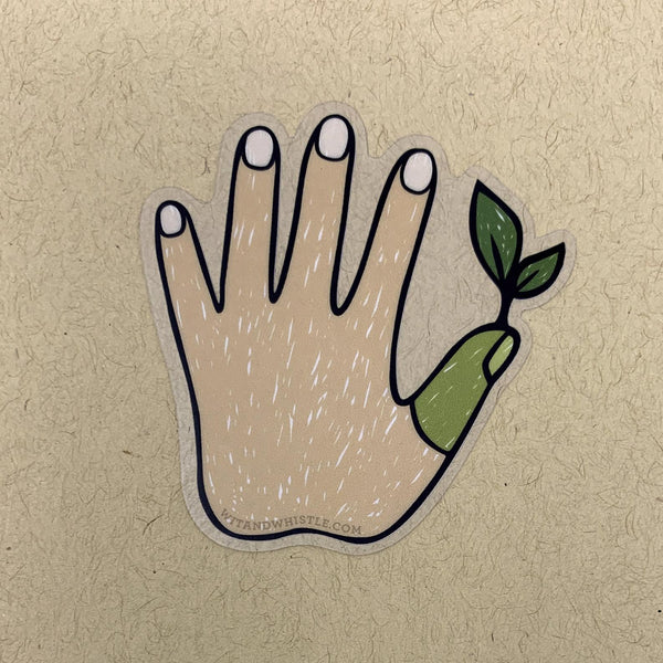 green thumb sticker