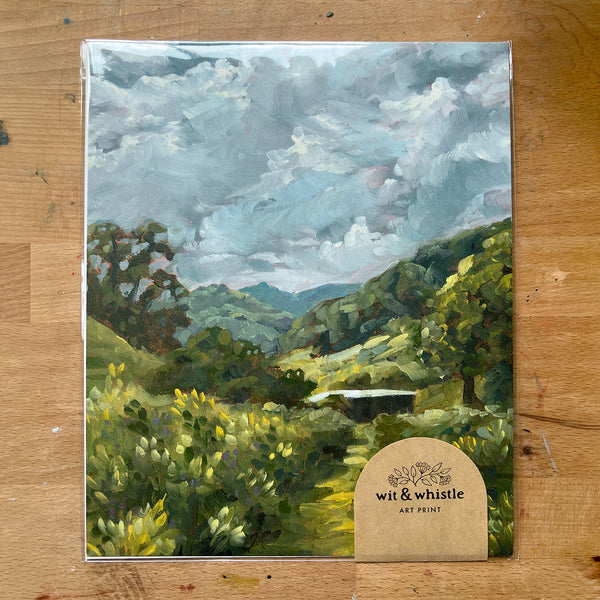 Blueberry Farm Art Print