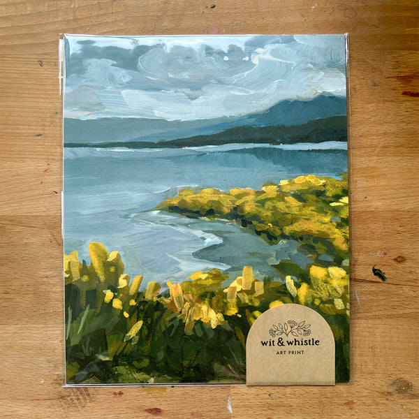 Lupine Lake Art Print