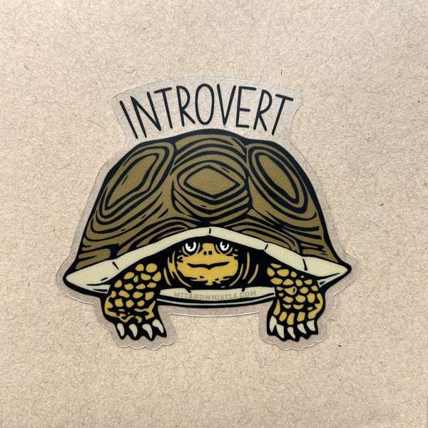 Introvert Turtle Sticker