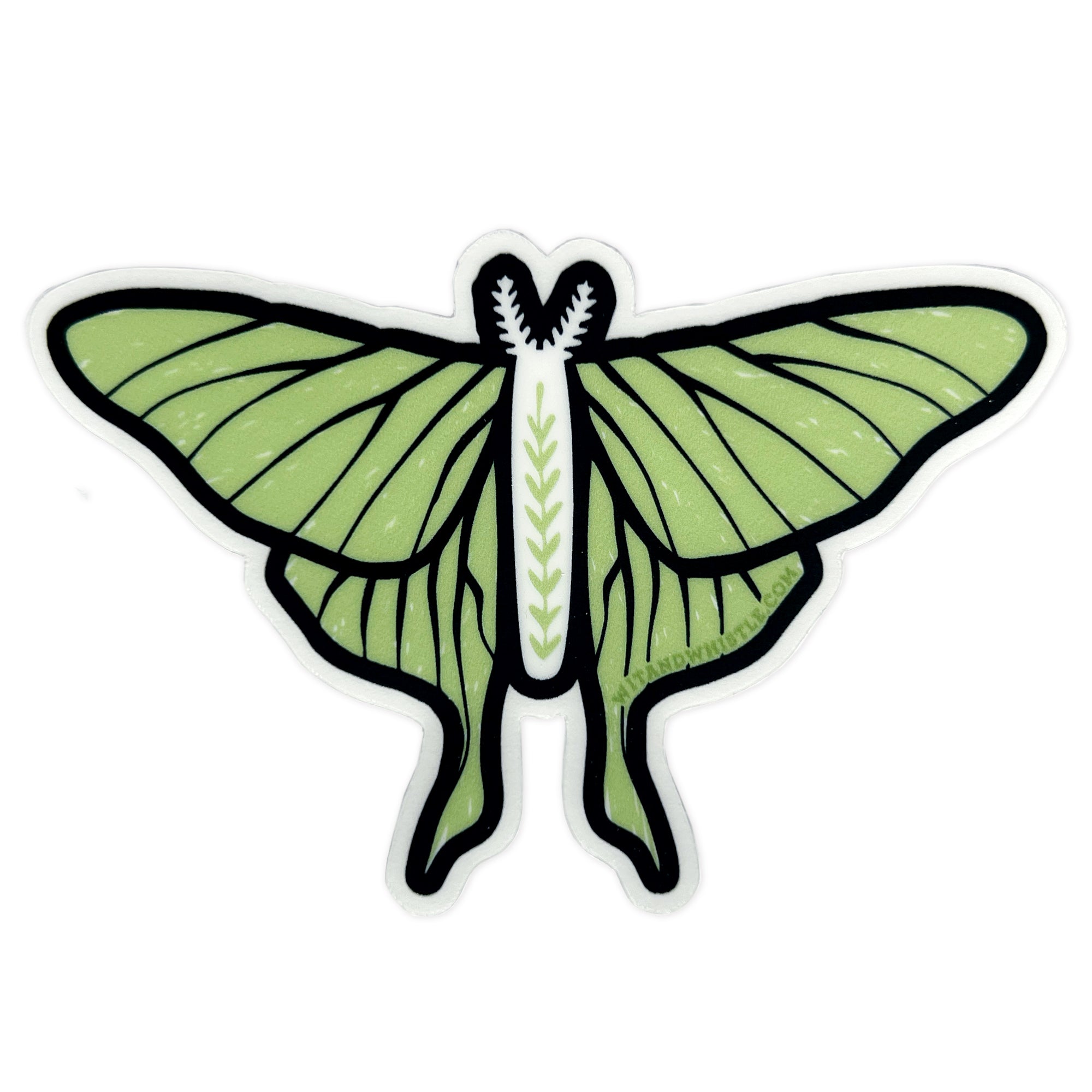 Luna Moth Sticker Luna Moth Sticker – Wit & Whistle