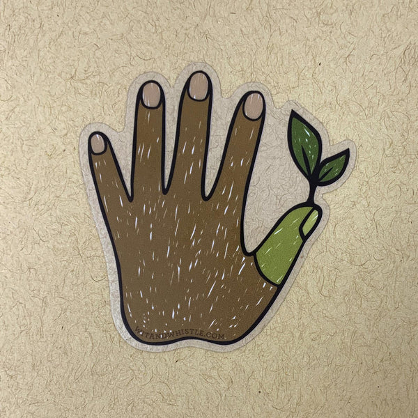 green thumb sticker
