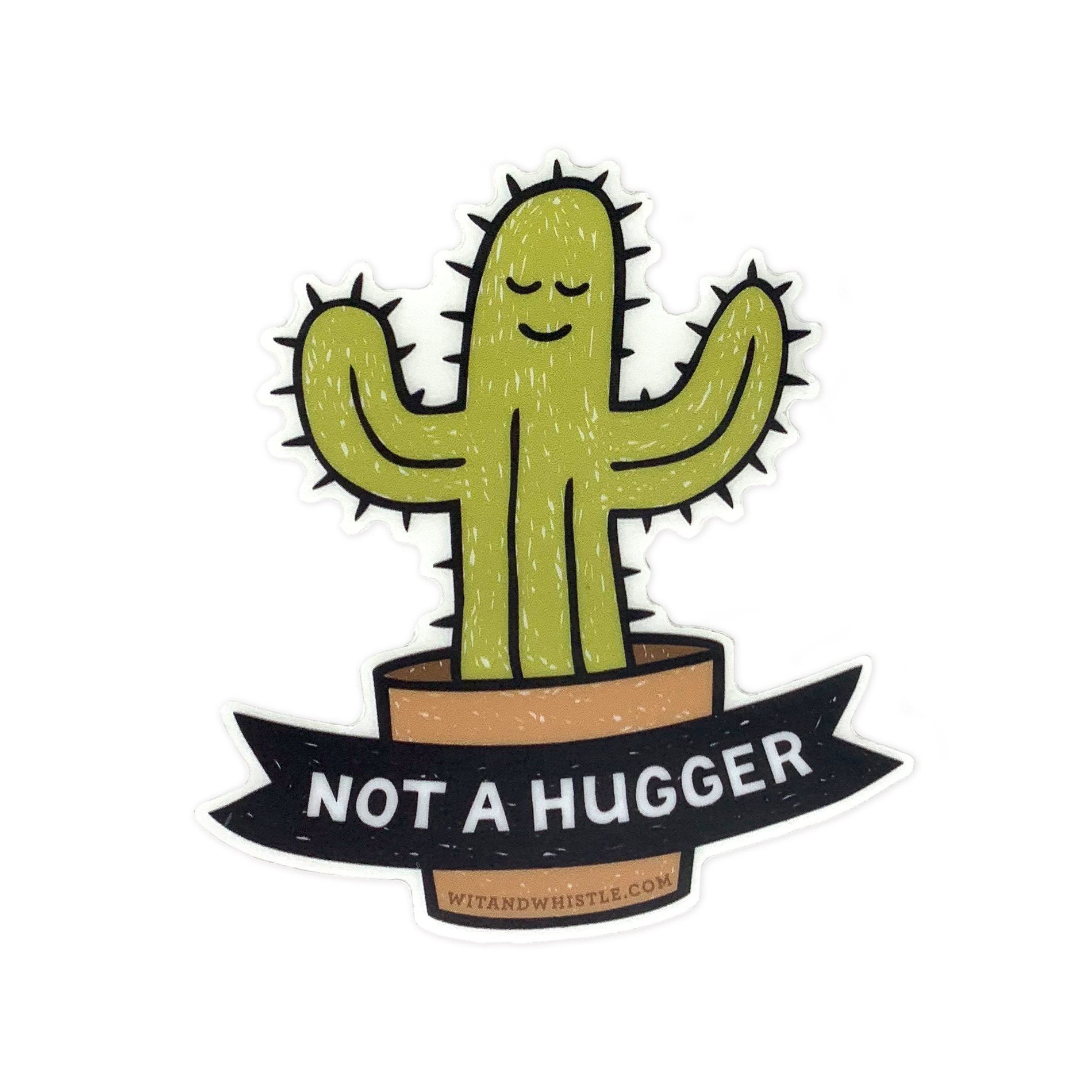not a hugger sticker